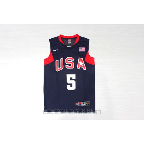 Camiseta USA 2008 Kidd #5 Azul
